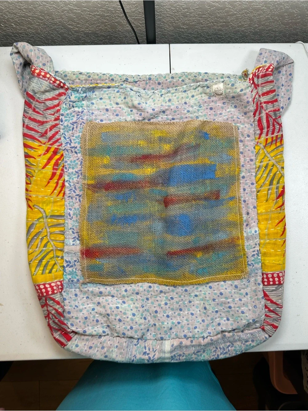 NWOT Kantha Jholo Handmade Boho Cross Body Bag Recycled Tote Reversible
